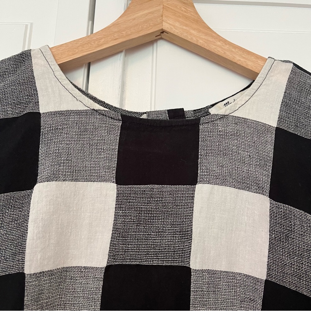 Madewell Monochrome Plaid Top
